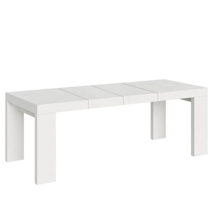 Tavolo da pranzo Allungabile - ROXELL PREMIUM Colore: Bianco Frassino, Dimensioni: 90x200/304