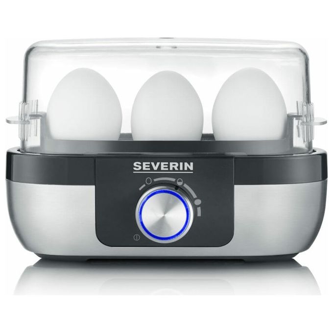 Severin EK 3163 3 uovo/uova Nero, Acciaio inossidabile, Trasparente