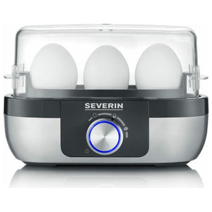 Severin EK 3163 3 uovo/uova Nero, Acciaio inossidabile, Trasparente