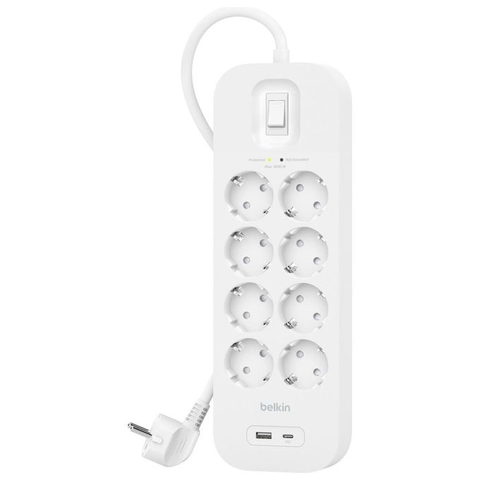 Belkin SRB003VF2M protezione da sovraccarico Bianco 8 presa(e) AC 2 m