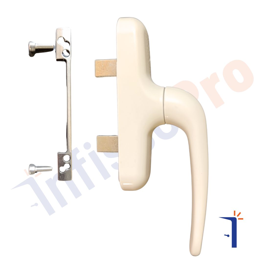 Maniglia cremonese Giesse Prima 01024 per finestre e persiane. Colore: Avorio RAL 1013