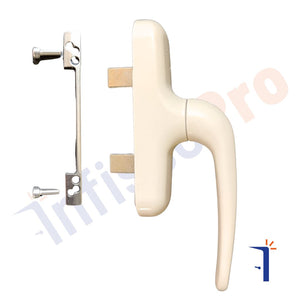 Maniglia cremonese Giesse Prima 01024 per finestre e persiane. Colore: Avorio RAL 1013