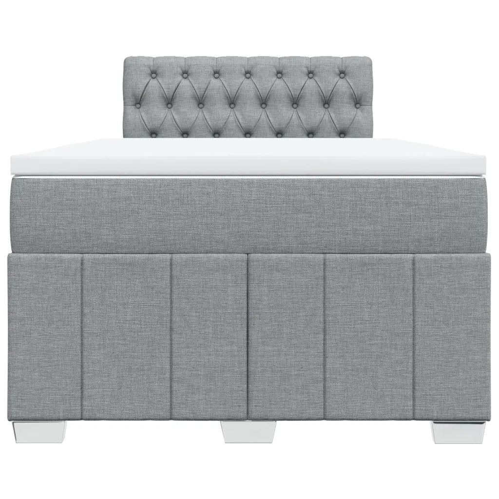 Giroletto a Molle con Materasso Grigio Chiaro 120x190cm Tessuto 3287014