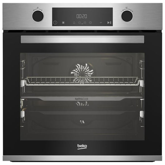Beko Forno Multifunzione BBVM12400XPS doppia cavità Split&Cook Pirolitico, bPRO500, 15 Funzioni, A+, Acciaio Inox