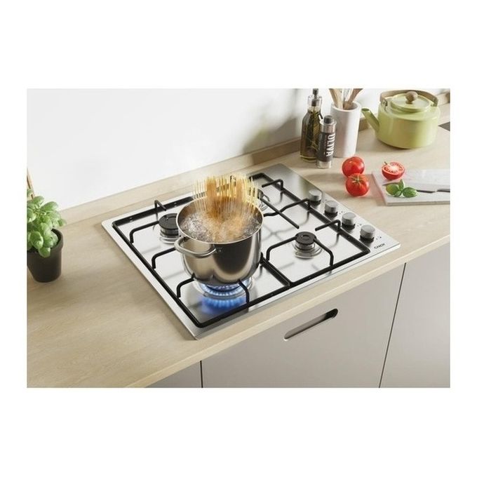 Candy Idea CHW6LX Acciaio inox Da incasso 60 cm Gas 4 Fornello(i)