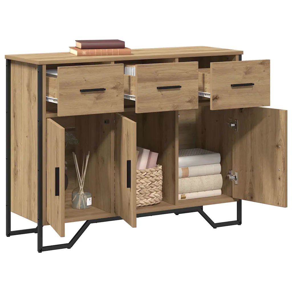 Credenza con cassetto Rovere artigianale 97 x 32,5 x 74,5 cm 868777