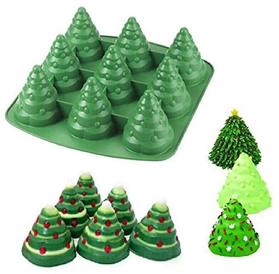 Forma di silicio per la preparazione di dolci 3D - Forma di Natale - Forma per torte - Forma per cioccolato - Forma per biscotti - Sicura per alimenti - Resistente a temperature elevate