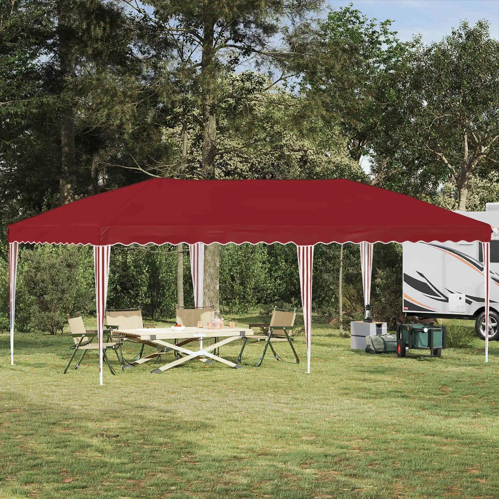 Tenda per feste a pop-up-Gazebo 575 x 290 x 245 cm Borgogna