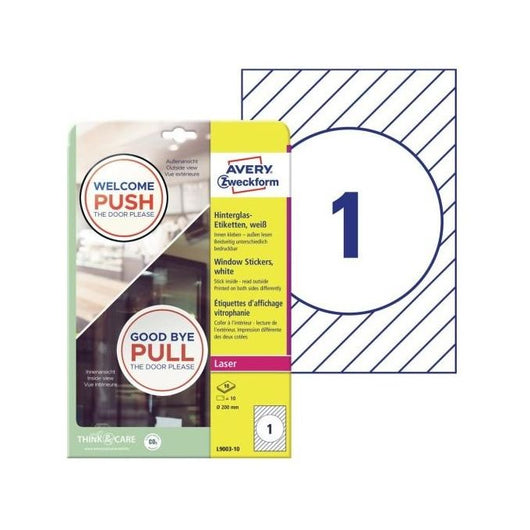 Avery L9003-10 etichetta per stampante Bianco Etichetta per stampante autoadesiva