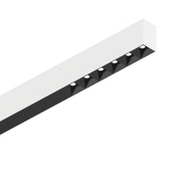 Sistema Lineare Binario Fluo Alluminio Bianco Led 30W 3000K Luce Calda L.120,5Cm