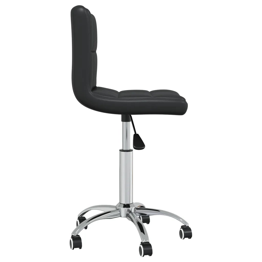 Sedia da Pranzo Girevole Nera in Similpelle 3087562