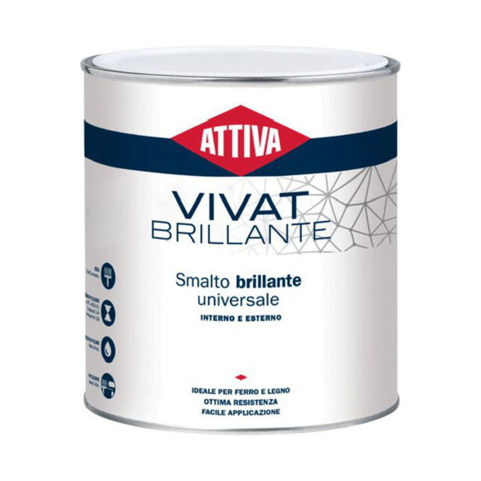 Attiva Smalto Sintetico 0.750 Litri 052 Grigio Marte Vivat