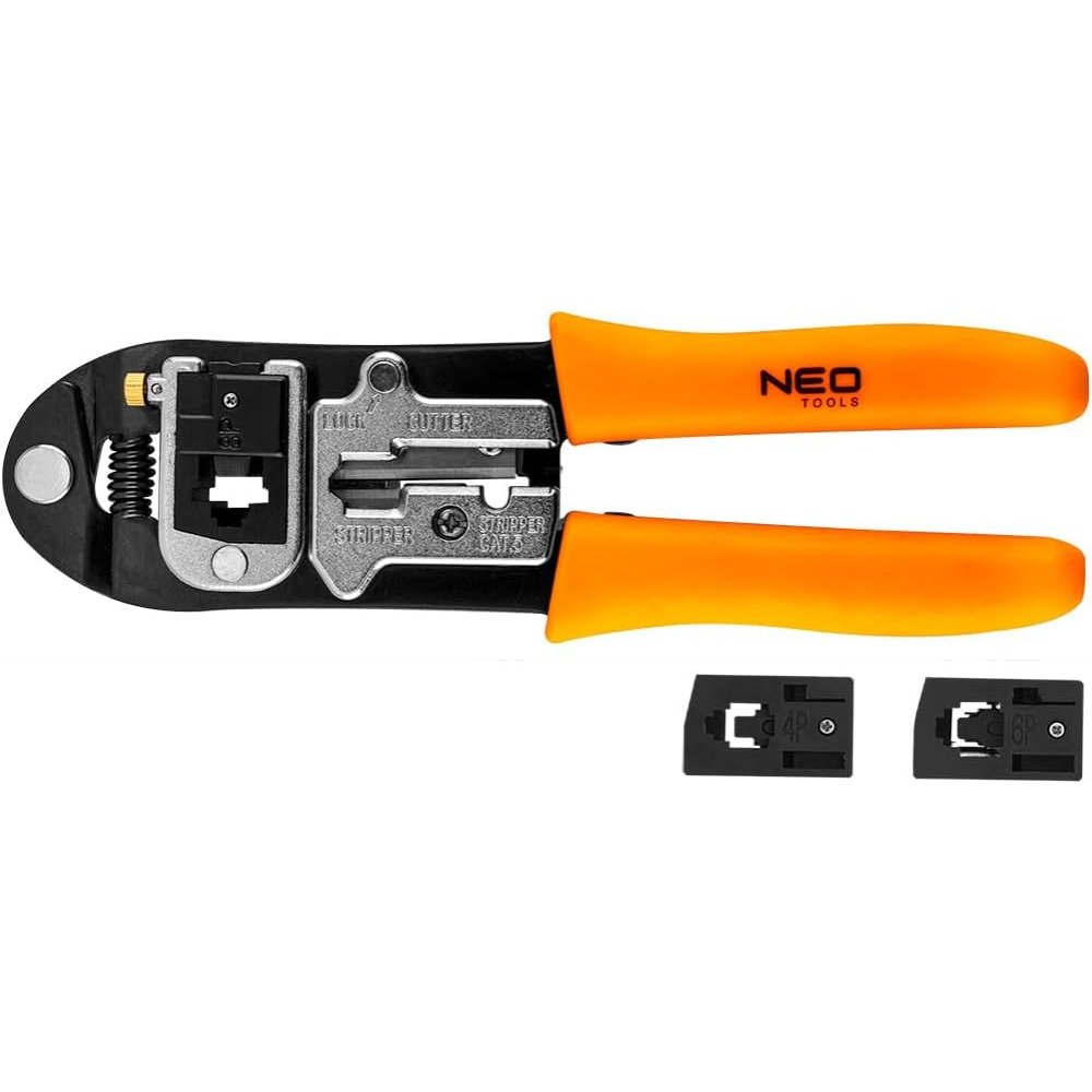 Topex 01-501 pinza per terminali li telefonici da 4p, 6p, 8p