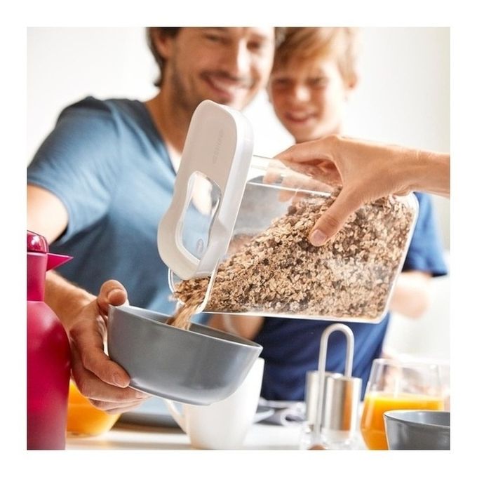 EMSA Optima Rettangolare Contenitore 2,2 L Trasparente, Bianco 1 pz