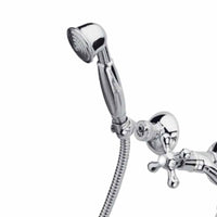 Rubinetto doccia a muro con doccia duplex - serie liberty