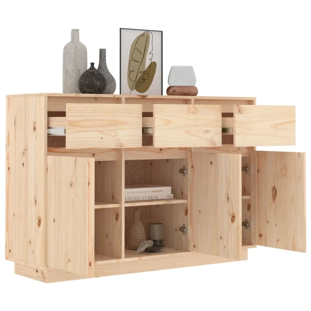 Credenza 110x34x75 cm in Legno Massello di Pino