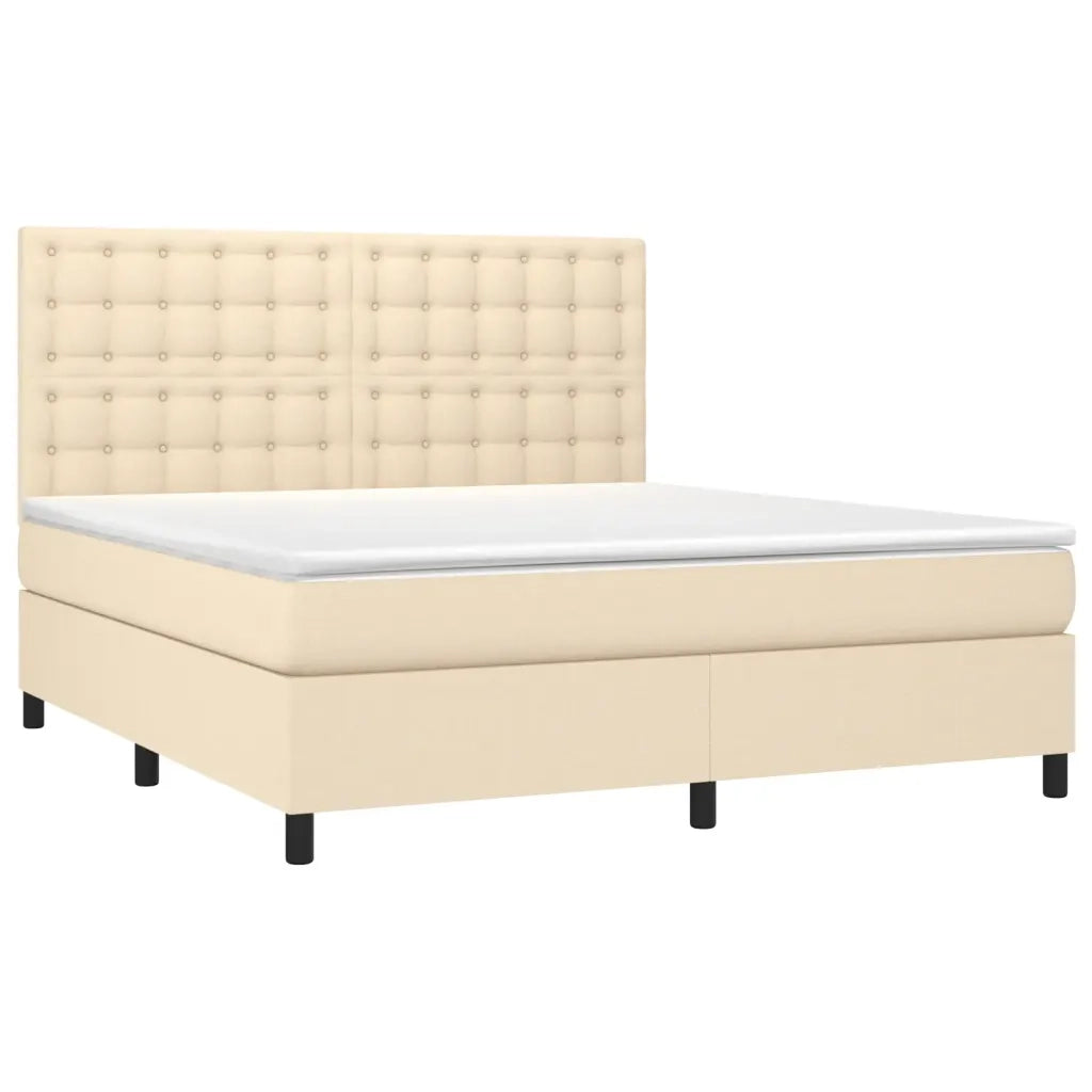 Giroletto a Molle con Materasso Crema 180x200 cm in Tessutocod mxl 99750