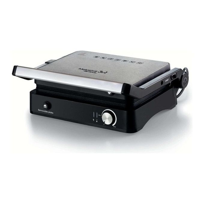 Ariete 1934 MetalGrill 3in1, Griglia elettrica per grigliate miste, 2000W, 3 modalità di cottura, Piastre antiaderenti, Silver/Black