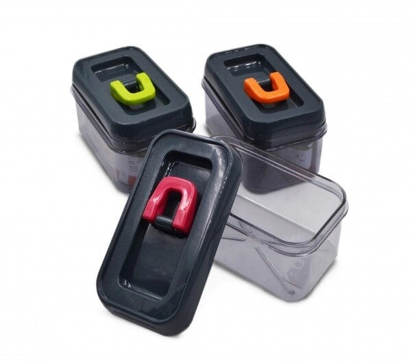 1 Pezzo Barattolo in Plastica da Cucina Multiuso Ermetico 600 cc 3 Colori
