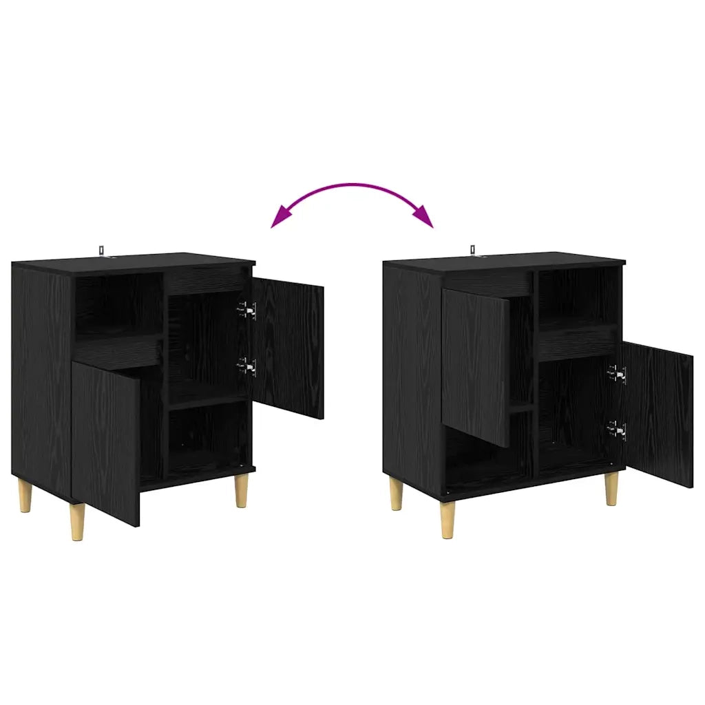 Credenza | Sideboards 3 pcs Rovere Nero 60 x 35 x 70 cm Legno multistrato