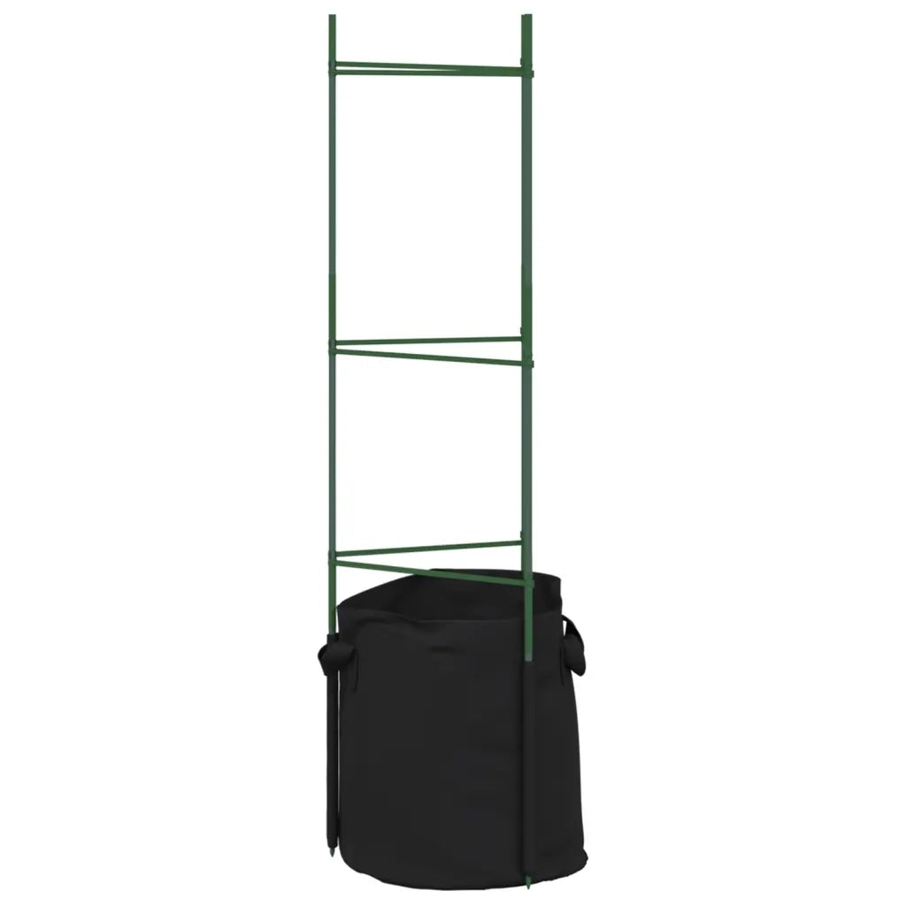 vidaXL Sostegni Pomodori con Sacchetti Piante 6pz 116 cm Acciaio e PP