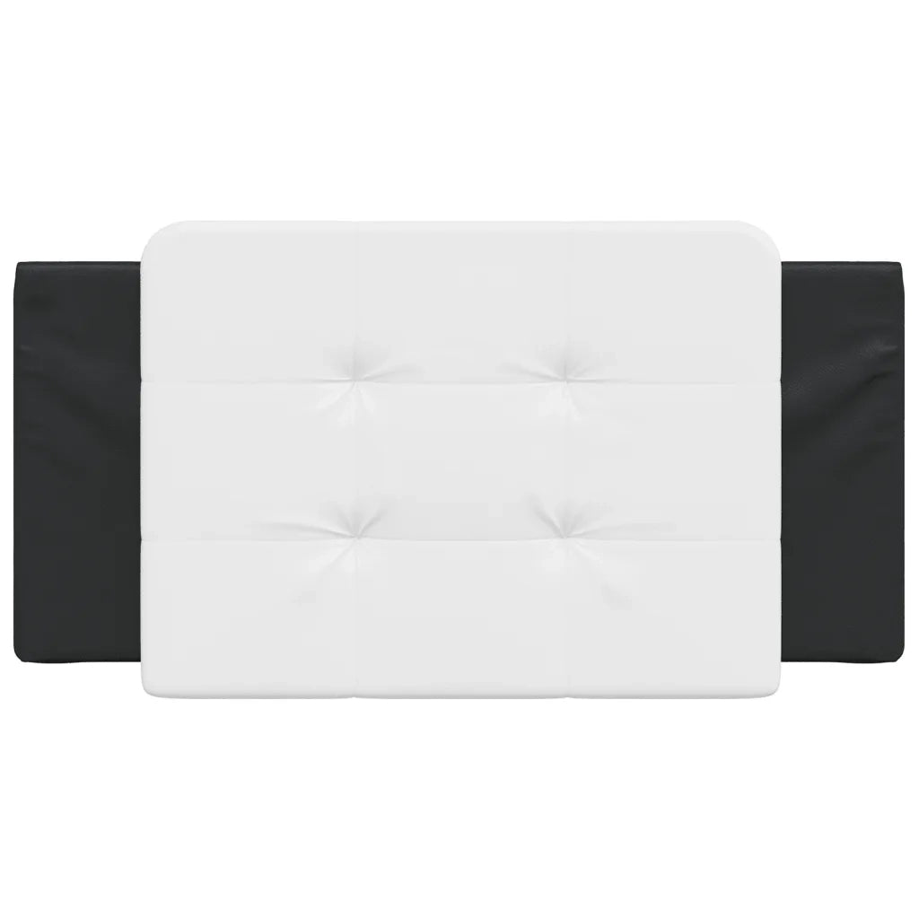 Cuscino testiera Zadar Bianco e Nero 100 cm in Similpelle 3207729