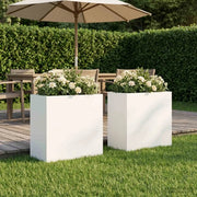 Vaso da giardino 2 pz Bianco 50 x 30 x 40 cm 8005515