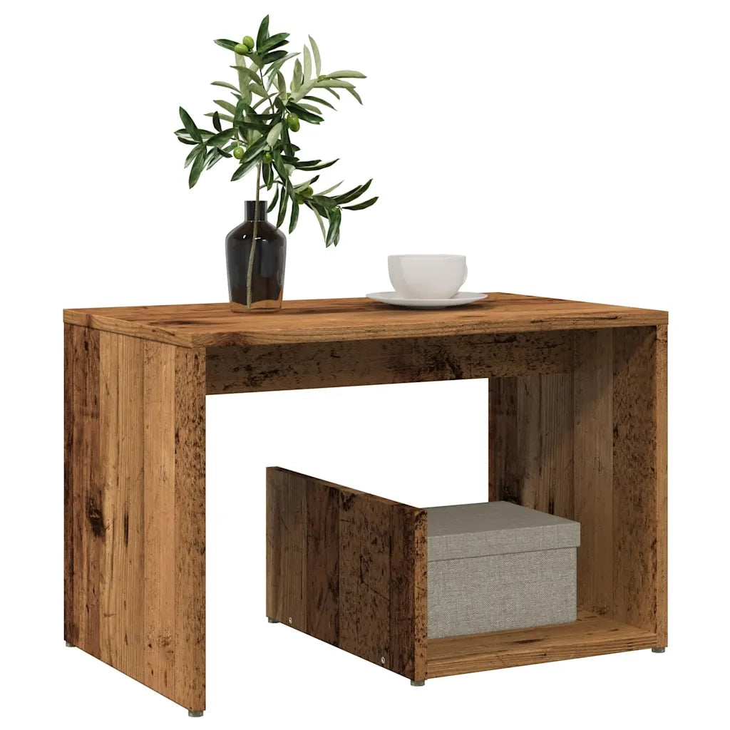 Tavolino | Tavolo laterale Legno Vecchio 59x36x38 cm in Legno Multistrato