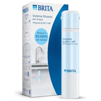Brita Sistema filtrante mypure SLIM V-MF incl. 1x filtro (8000L) - sistema sottolavello per il tuo rubinetto per acqua buona e priva di batteri al 99,999%