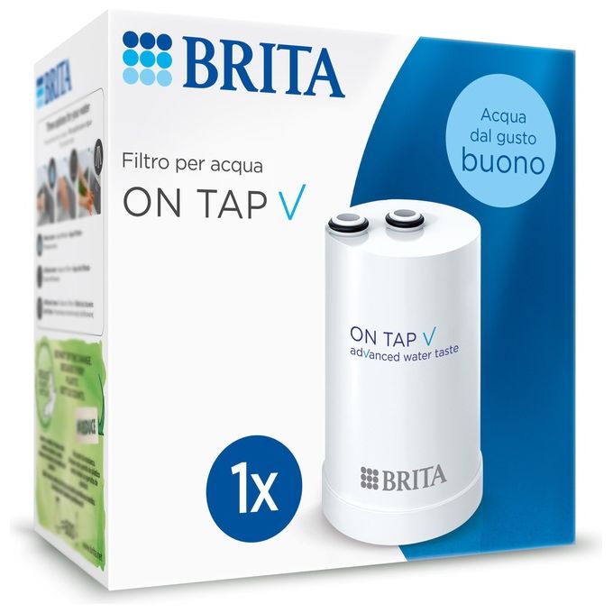 Brita Filtro ON TAP V, 1 filtro (4 mesi) - Riduce piccole particelle, metalli e sostanze che alterano il gusto