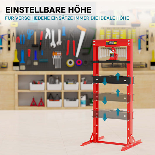 Pressa idraulica da officina 12t Pressa a telaio per cuscinetti