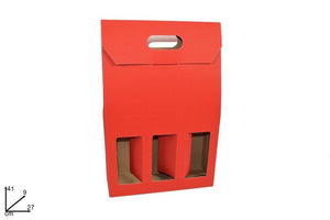 BOX 3 BOTTIGLIE ONDA A VISTA ROSSO