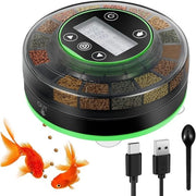 Automaico Nutrizzatore per Acquari - Nutrizzatore Automatico per Acquari - Dispensatore di Cibo per Acquari Automatico - Con Timer - Ricaricabile - Display LCD - Resistente all'Umidità