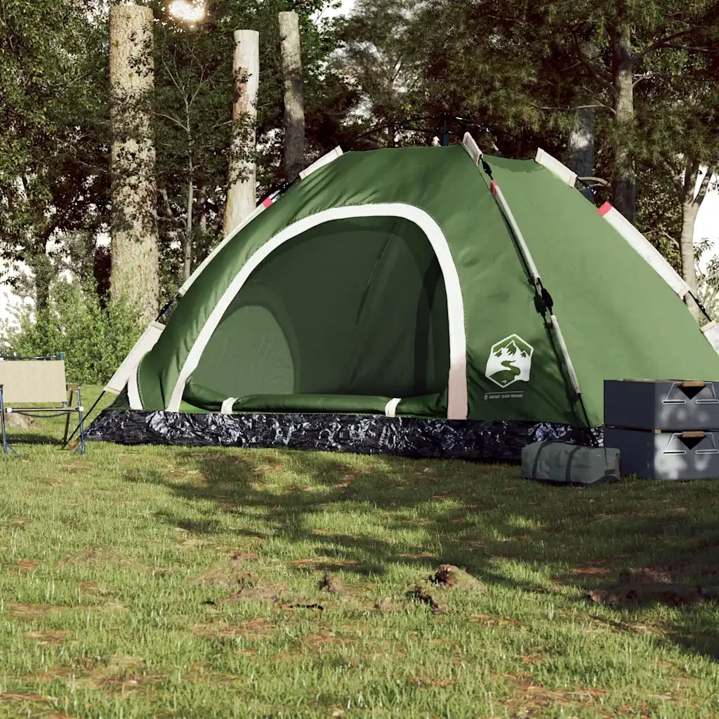 Tenda da Campeggio | Tenda Familiare 5 Persone Verde a Rilascio Rapido