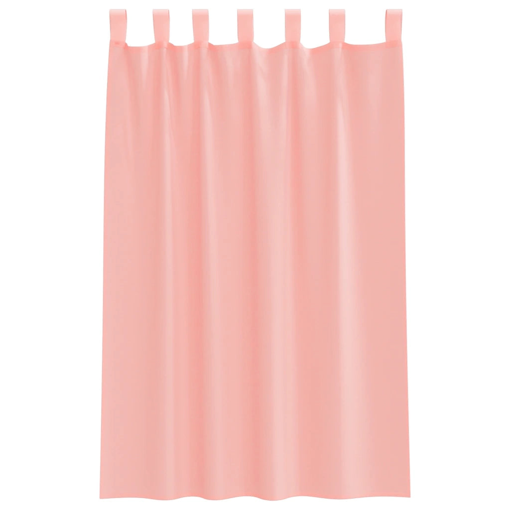 Tende in Voile con Passanti 2 pz Rosa 140x175 cm 4102287