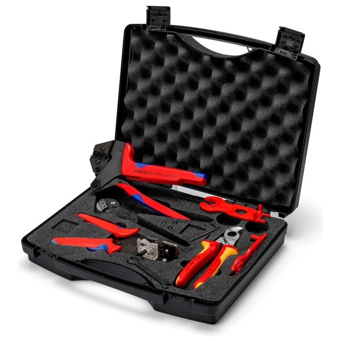 Knipex 97 91 04 V01 pinza crimpatrice Set di dadi per cavi Grigio, Arancione, Rosso