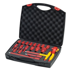 Wiha 43024 chiave a cricchetto 10,11,12,13,14,17,19,22,24,27,32 mm 16 pz Rosso, Giallo