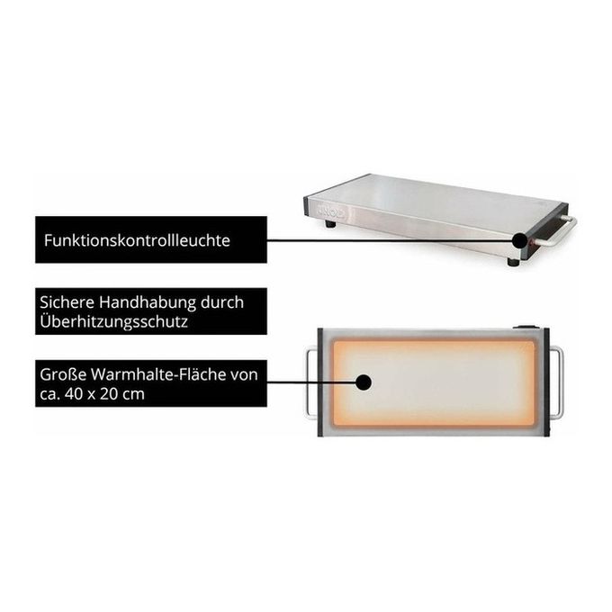 Unold Elena scaldavivande Nero, Acciaio inox