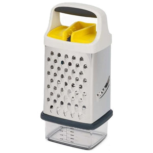 Joseph Joseph 20225 grattugia e spiralizzatore manuali Grattugia/Dispenser Acciaio inox, Trasparente, Bianco