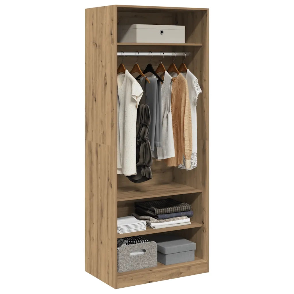 Armadio Rovere Artigianale 80x50x200 cm in Legno Multistrato CFW8291505
