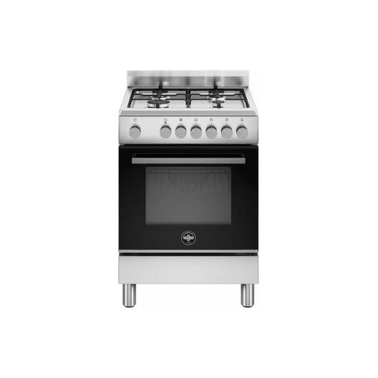 Bertazzoni La Germania Futura FTR664EXV/24 cucina Elettrico Gas Nero, Acciaio inox A