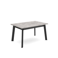 Tavolo da Pranzo, 140x90x74cm, Per 6 persone, Gambe in legno, grigio cemento RF2908