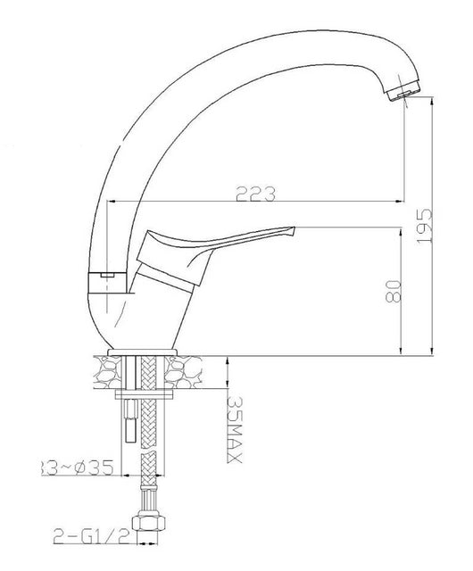 Miscelatore cucina colore terra di francia
