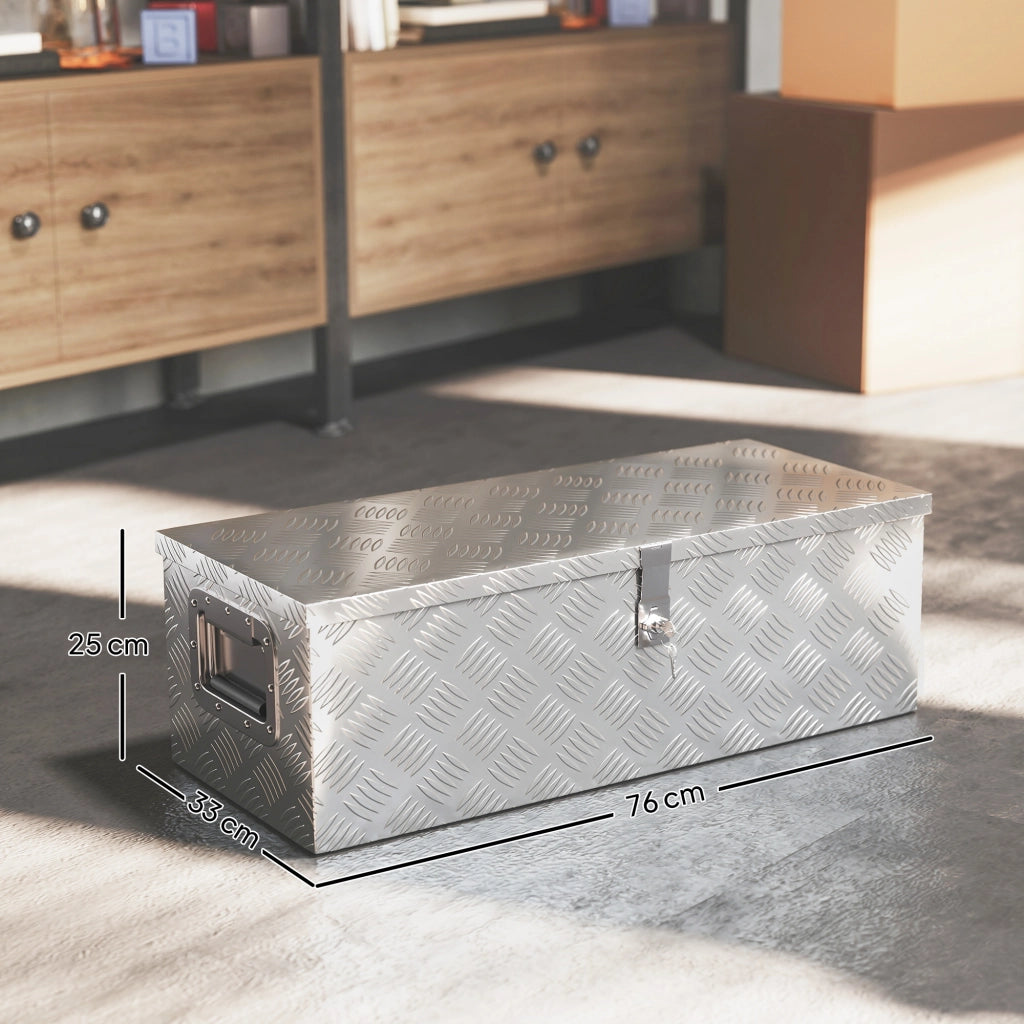 Cassetta attrezzi ¨C Zephmum ¨C Aluminio grigio 76x33x25 cm