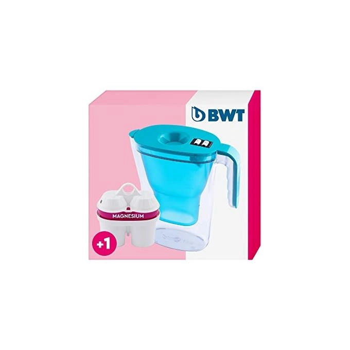 BWT 125258570 Vida Caraffa Filtrante 2,6 l Filtro Mg2 con Magnesio Anti Calcare BPA Free colore Petrol