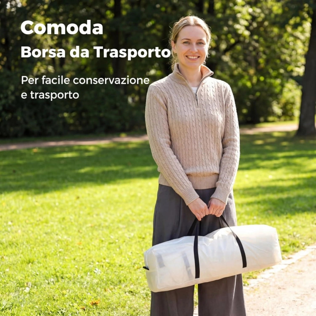 Tenda a Bolla Trasparente per 2-4 Persone, Vista Panoramica a 540°, Tenda Sportiva Pieghevole con 4 Corde Antivento, 4 Picchetti e Borsa per Eventi Sportivi, Pesca e Campeggio