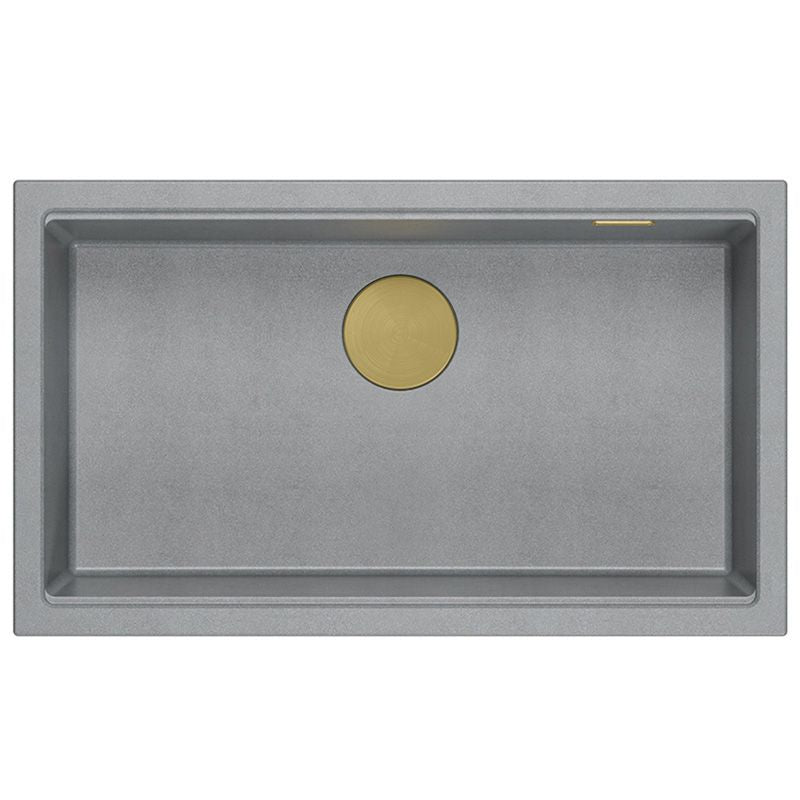 Lavello In Granito Logan 110 Grey Metallic Rame