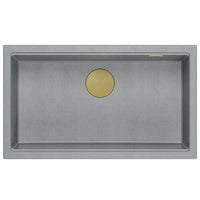 Lavello In Granito Logan 110 Grey Metallic Rame