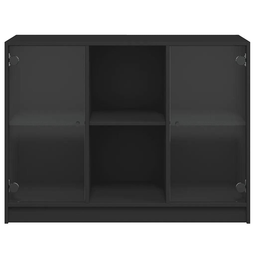 Credenza Nero 102x37x75,5 cm in Legno Multistrato