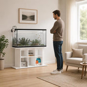 Aquarium Stand White 120x40x60 Cm Wood Composite